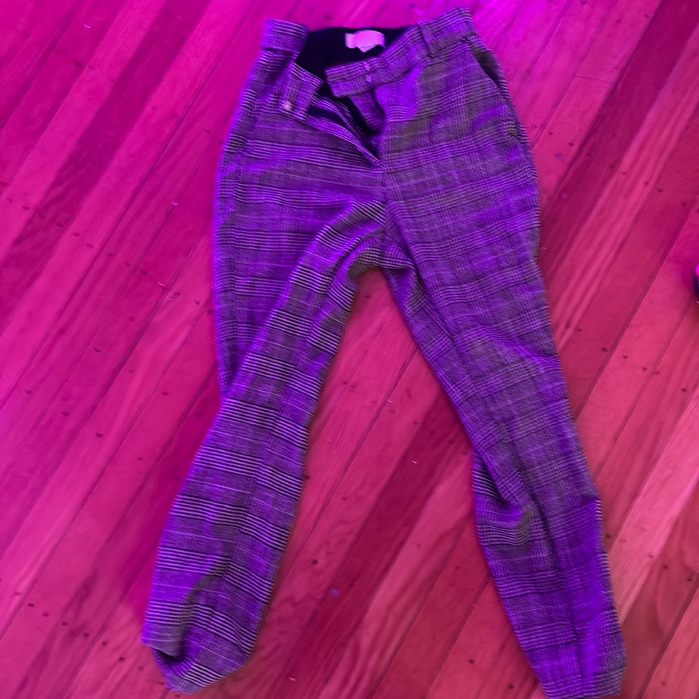 grey plaid H&M pants